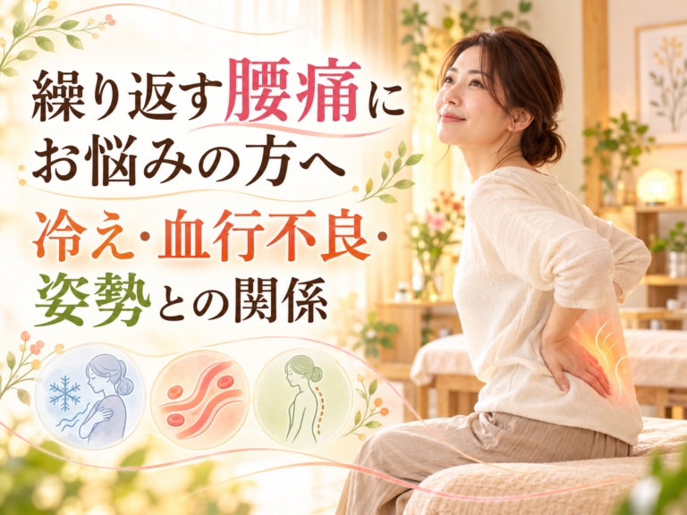 繰り返す腰痛にお悩みの方へ｜冷え・血行不良・姿勢との関係