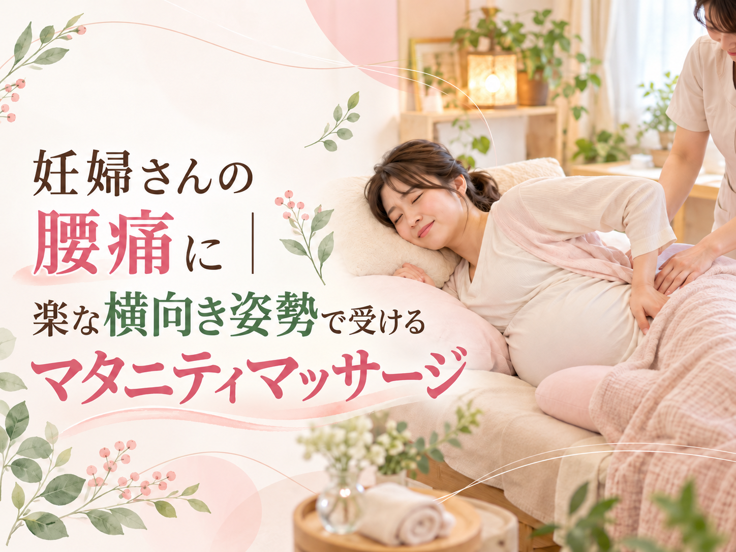 妊娠中の腰の痛みに!妊婦専用抱き枕で行うマタニティマッサージ