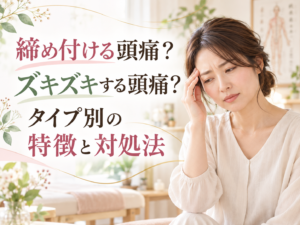 締め付ける頭痛？ズキズキする頭痛？タイプ別の特徴と対処法ケア